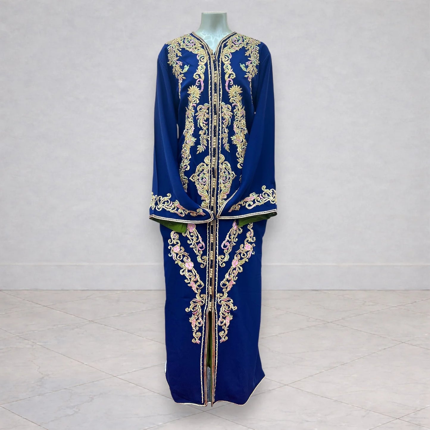 Caftan bleu coupe sirène