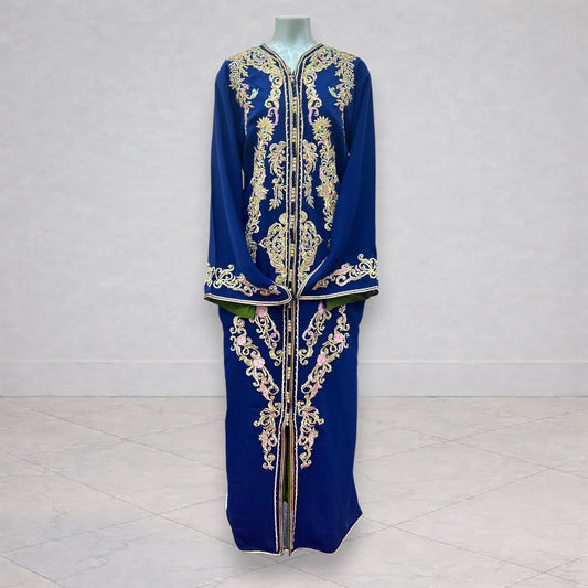 Caftan bleu coupe sirène
