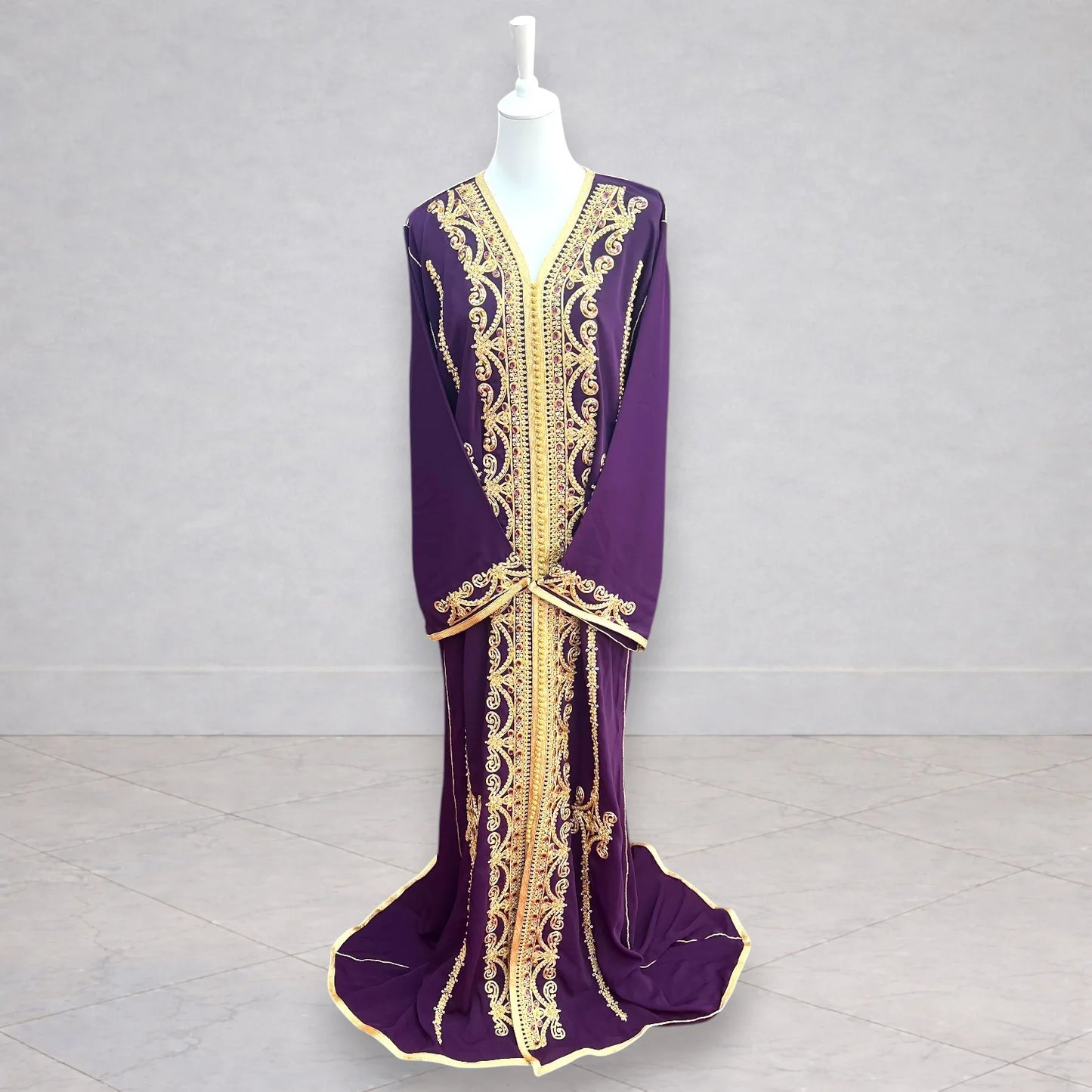 Caftan perlé - Violet