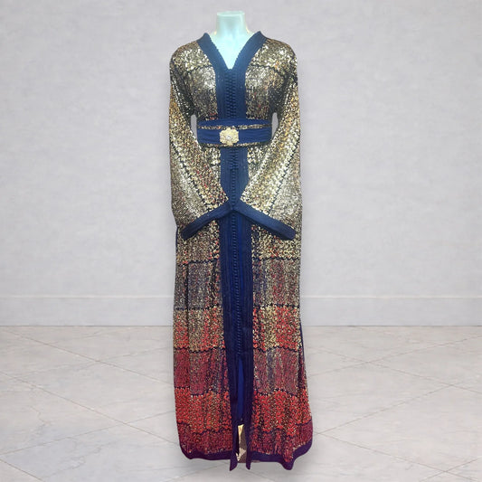 Takchita dorée en sequins