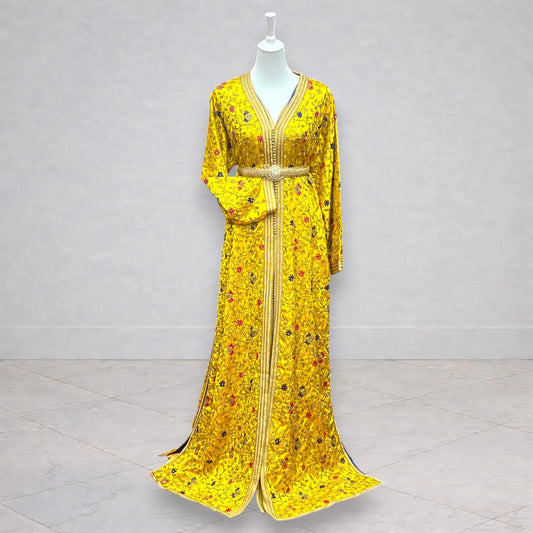 Takchita jaune brodée